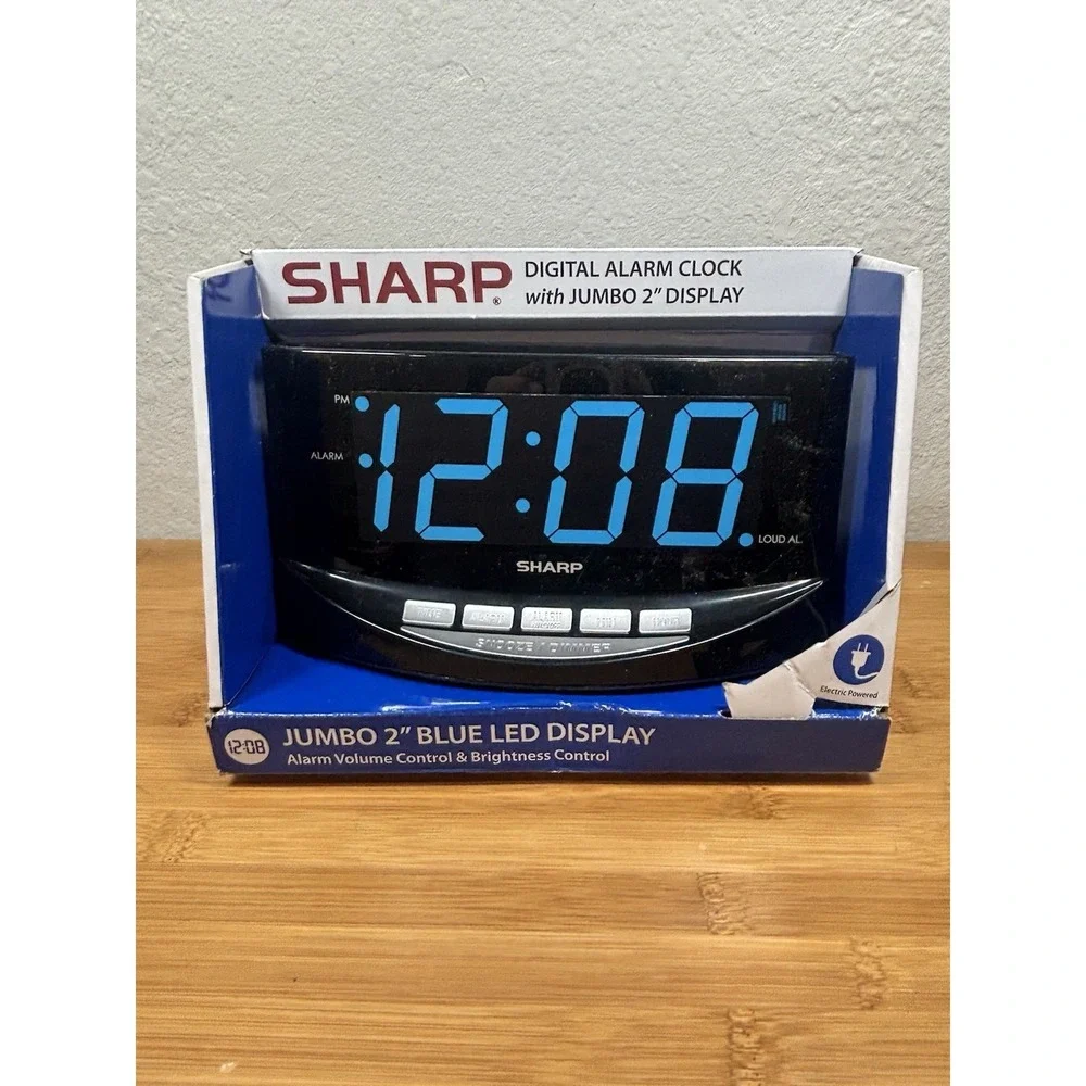 SHARP Easy to See Alarm Clock with Jumbo 2